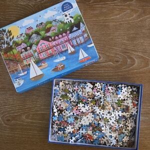 Galison Joy Laforme "Harbor by the Sea" 1000 Piece Puzzle